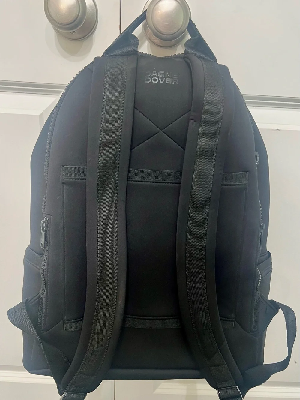 Dagne Dover Large Dakota Backpack Onyx Neoprene Travel Laptop Bag